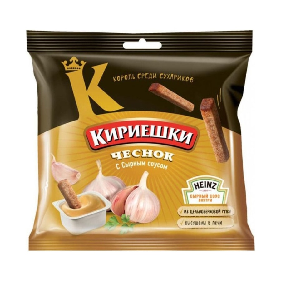 Сухарики Кириешки чеснок с сырным соусом 40 г.